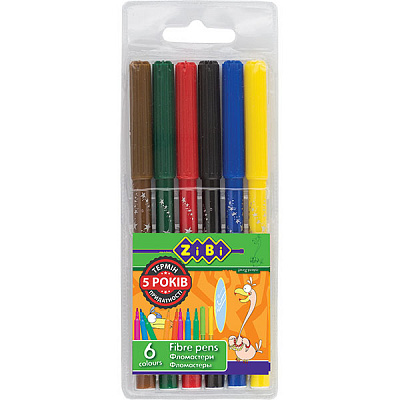 Набор фломастеров 6 шт ZB.2801 ZiBi