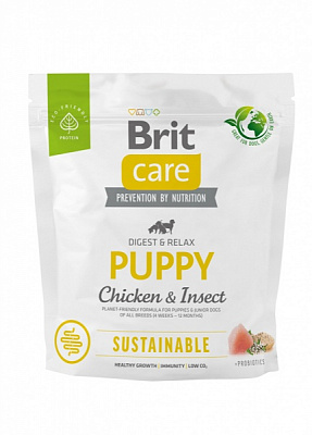 Корм сухой для всех пород Brit Care Sustainable Puppy с курицей 1 кг