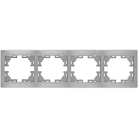 Рамка чотиримісна Lezard MIRA горизонтальна сірий 701-1000-149