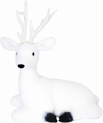 Декоративна фігура Олень сидячий білий 40 см
