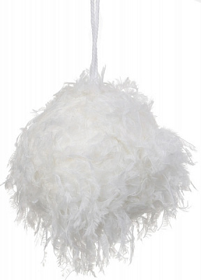 Куля новорічна Shunda пінопластиковий 100 мм білий SDA212910W