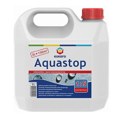 Ґрунтовка водовідштовхувальна Eskaro Aquastop концентрат 1:5 3 л