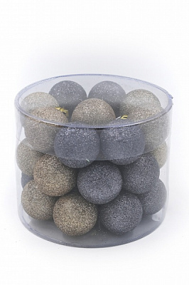 Набор шаров серебро d 145 мм 11,2 см 28 шт./уп.