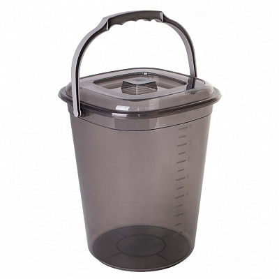 Відро звичайне Алеана Smart 255х240х300 мм 9 л коричневий прозорий/какао