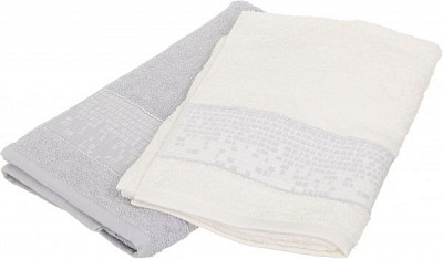 Набір рушників Jazz 2 шт. кремово-сірий Homeline