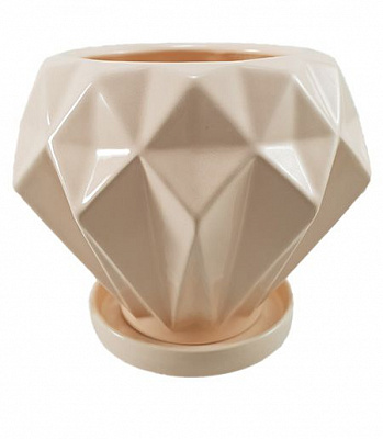 Горщик керамічний Резон Блават круглий 1,2 л персиковий (Р283пер)