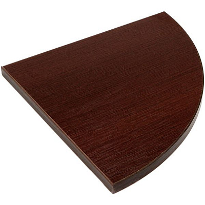 Полка ДСП угловая радиусная 400x400 мм венге 