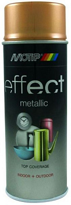 Краска аэрозольная Motip Deco Effect с эффектом металлик античное золото 400 мл