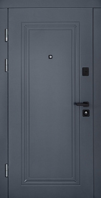 Дверь входная Abwehr КС (518+517) 096R (7016+Б) серый / белый 2060x960 мм правая