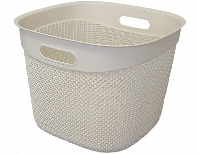 Кошик Ucsan Plastik DROP квадратна кремовий
