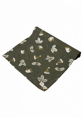 Дорожка (раннер) Шапочки на зеленом 40x140 см Прованс