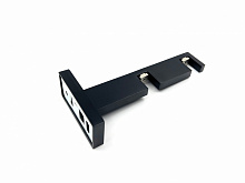 Держатель для карниза Quadrum Square line двойной 14 см черный матовый 1 шт.