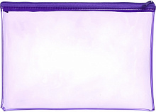 Пенал школьный на замке ПВХ NINGBO JOHNSHEN STATIONERY CO.,LTD прозрачный с сиреневым