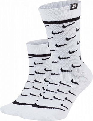 Носки Nike SNKR SOX CREW 2PR - TRANSPAR CK5607-100 р.S белый
