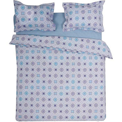 Комплект постільної білизни Exclusive Round 2 сіро-синій La Nuit