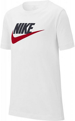 Футболка Nike B NSW TEE FUTURA ICON TD AR5252-107 XL бело-красный