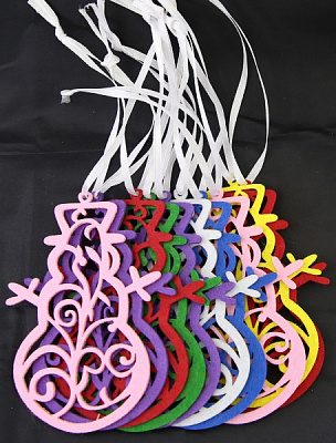 Набор новогоднего декора Снеговичок 11 см разноцветный 1220292