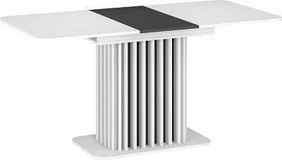 Стол обеденный Грейд Джексон 1200(1580)x768x768мм графит/белый матовый/белый