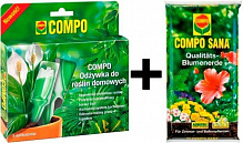 Торфосуміш універсальна Compo Sana 5 л + аплікатор для зелених рослин і пальм 30 мл 5 шт.