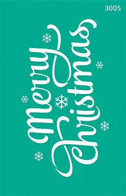 Трафарет многоразовый самоклеящий №3005 серия Новый год 130х200 мм Rosa Talent