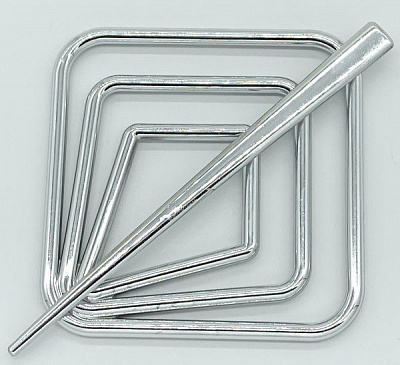 Заколка Квадрат 85х85 мм срібло глянець В0001-2 MISLT