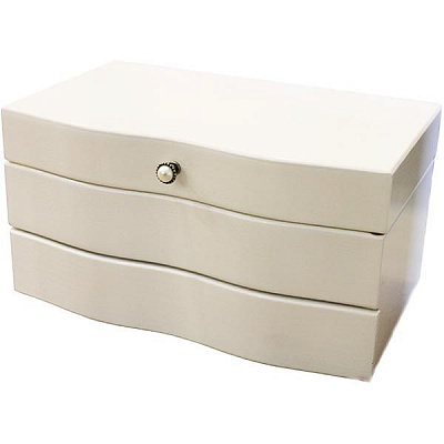 Сундук для украшений Белый 25.4x15.2 см