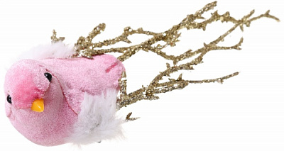 Декоративная новогодняя фигура Птичка на клипсе YZH502220 19х7х5 см 