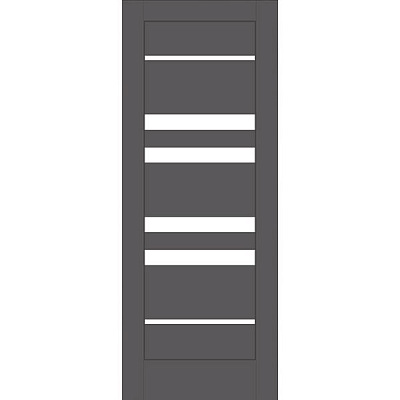 Дверное полотно ОМиС Rino 06 ПО 800 мм графит silk matt 
