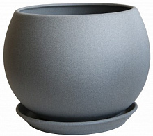 Вазон керамічний Оріана-Запоріжкераміка Куля крошка круглий 15 л металік (037-14-204) 
