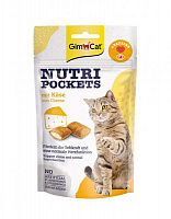 Витамины GimCat Nutri Pockets with Cheese & Taurine с сыром и таурином, 60г,