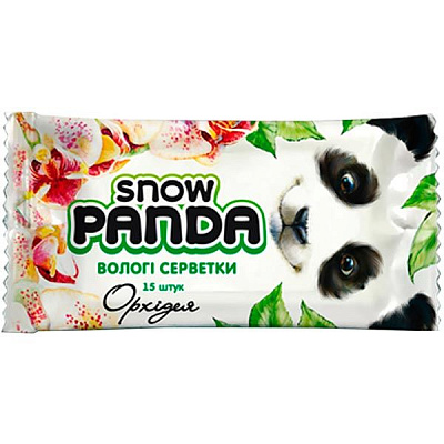 Вологі серветки Сніжна Панда Орхідея 15 шт.