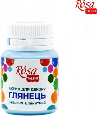 Акрил для декора Небесно-голубой, глянцевый, 20 мл Rosa Studio