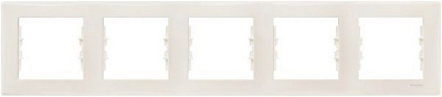 Рамка п'ятимісна Schneider Electric Sedna горизонтальна кремовий SDN5800923
