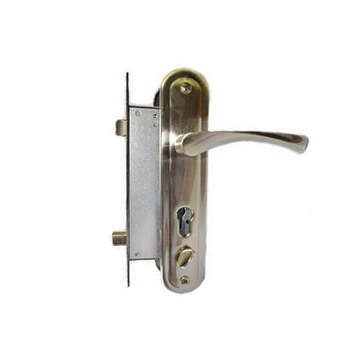 Ручка на планці з механізмом Bruno BR-80 права антична латунь