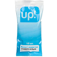 Вологі серветки UP! (Underprice) універсальні 15 шт.