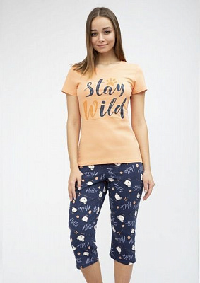 Піжама жіноча Roksana Hello Barney 782/12004 р. М помаранчевий