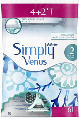 Станки одноразовые Gillette Simply Venus 2 6 шт.