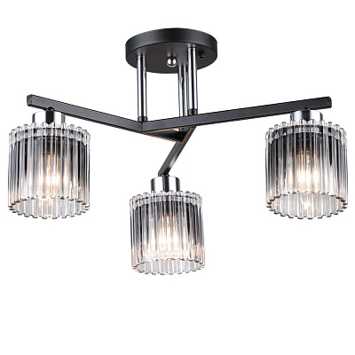 Люстра стельова Victoria Lighting 3x60 Вт E14 чорний Trudy/PL3 black