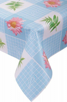 Скатертина Квіти 110x135 см блакитний Dariana