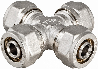 Хрестовина обтискна Valtec 20х20х20х20 мм