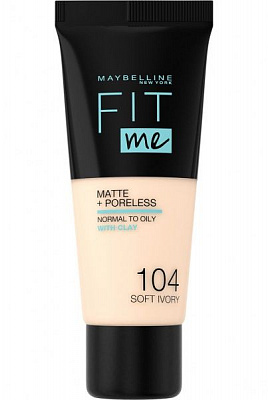 Тональный крем Maybelline New York Fit Me Matte and Poreless Foundation 104 Soft Ivory 30 мл