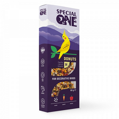 Лакомство SPECIAL ONE Пончики, паприка, морковь, кунжут