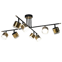 Люстра потолочная Victoria Lighting 8x12 Вт GX53 черный/золото Spit/PL8 gold