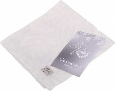 Серветка Прованс Ельза 40x40 см біле срібло