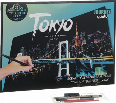 Скретч-картина Токио 40,5x28,5 см 