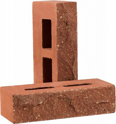 Кирпич гиперпрессованный РУБЕЛЭКО Дикий камень пустотелый клинкер (КСПА4) красный