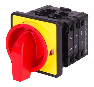 Перемикач пакетний E.NEXT LK40/3.323-ZК/45 щитовий з передньою панеллю (під пломбування) 3p 1-0-2 40А 8635-200