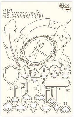 Чипборд для скрапбукинга Floral Poem 2 12,8х20 см 94232035 Rosa Talent