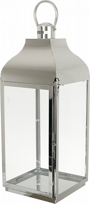 Подсвечник-фонарь Lle 23х22х59 см серебристый