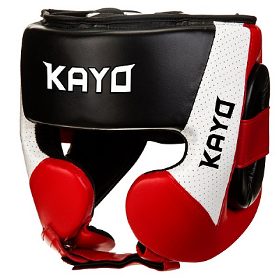 Шлем боксерский KRHG-162L KAYO р. L KRHG-162L красный с чернымбелый с красным 